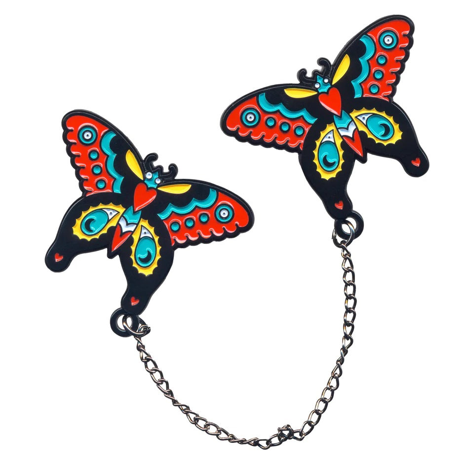 Tattoo Butterflies Enamel Pin-Pins-Scarlett Dawn