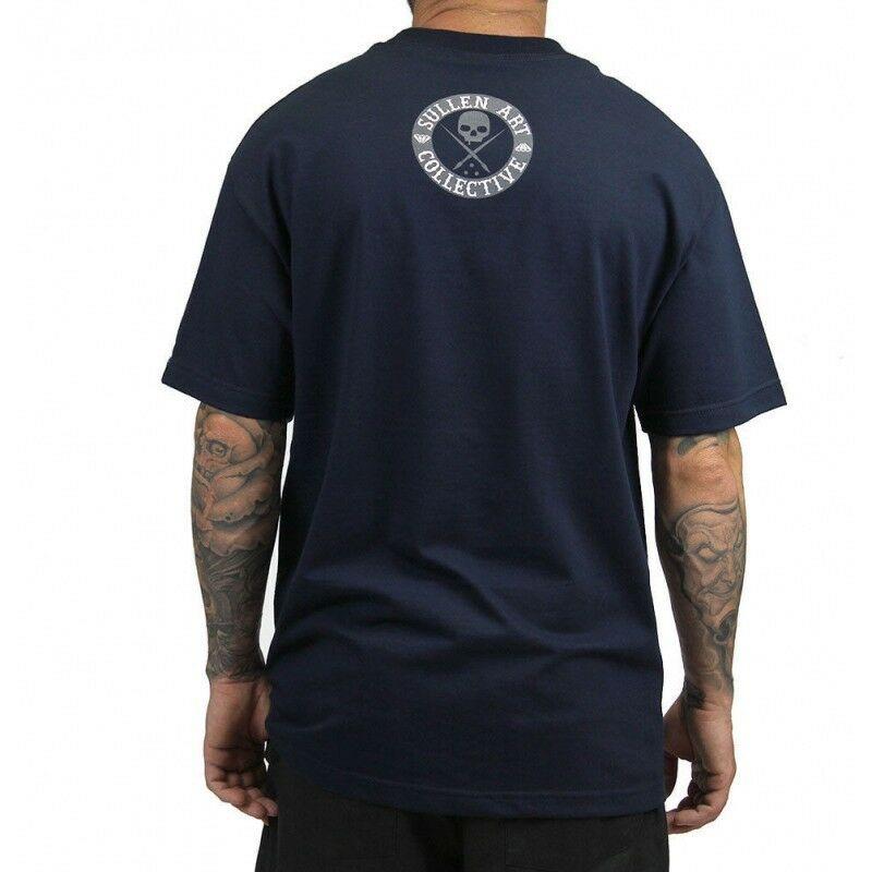 All Day Badge Navy White Standard Fit Mens T-Shirt-Mens T-Shirts & Tanks-Scarlett Dawn