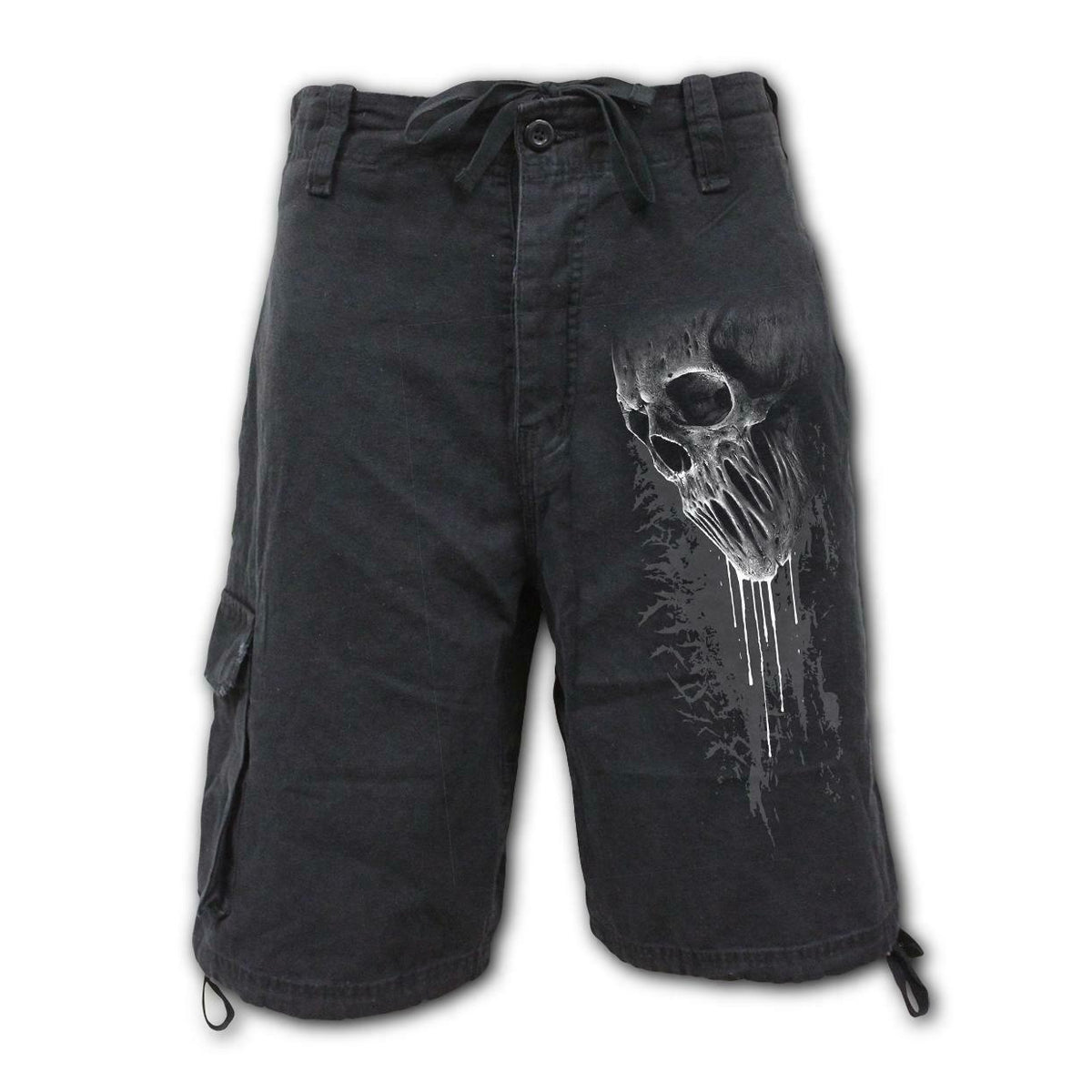 Bat Curse Mens Black Cargo Shorts-Mens Shorts &amp; Pants-Scarlett Dawn