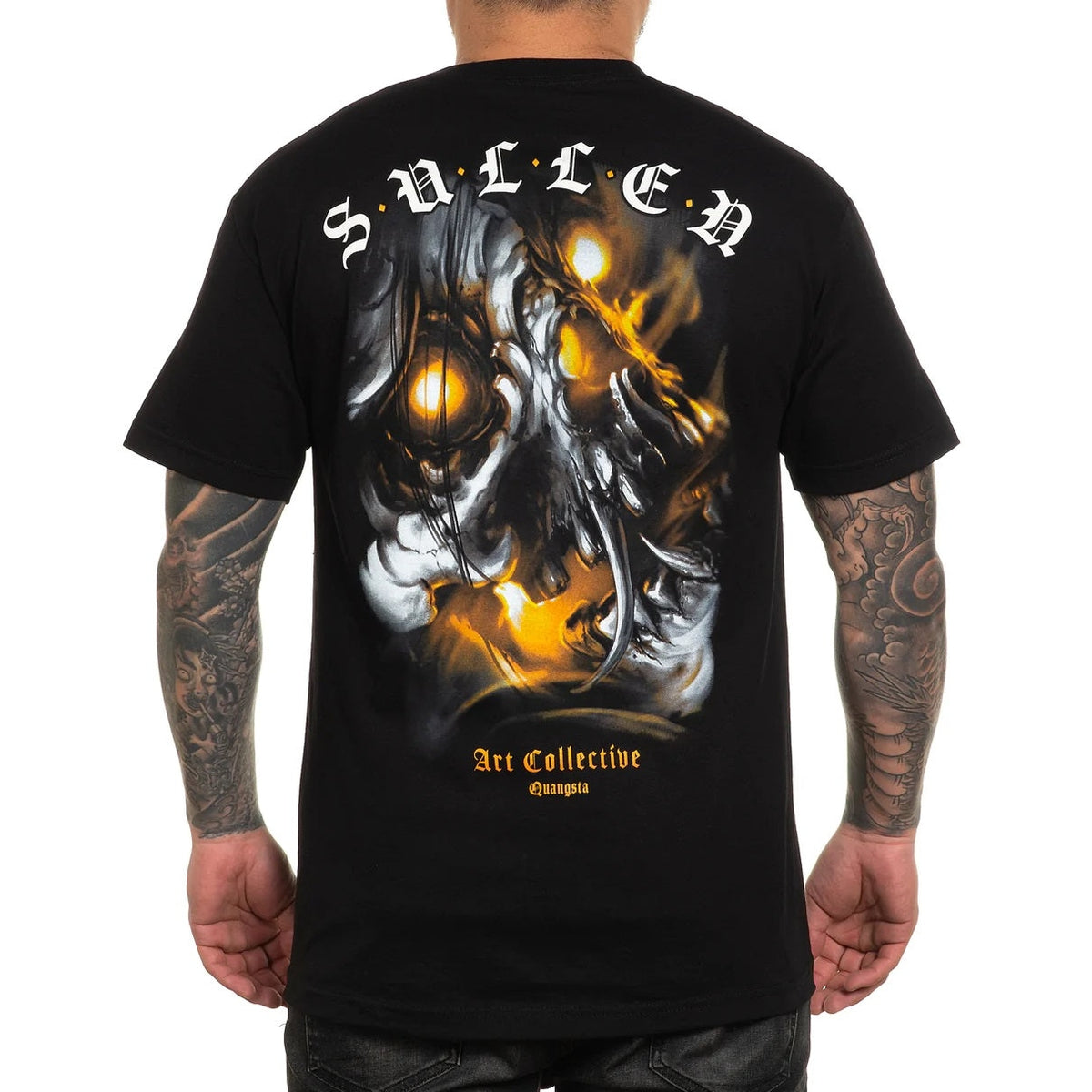 Fire Skull Standard Fit Mens T-Shirt-Mens T-Shirts &amp; Tanks-Scarlett Dawn