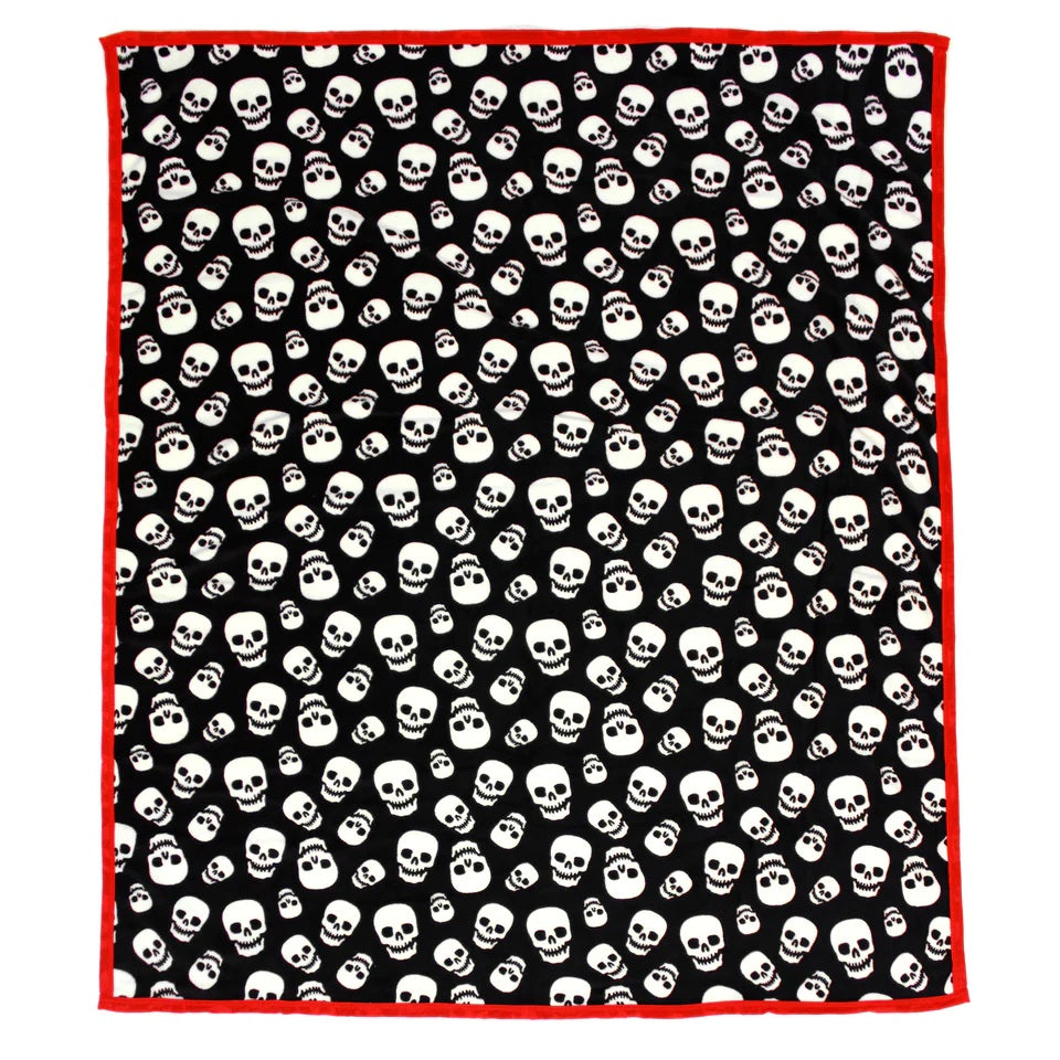 Lust For Skulls Throw Blanket-Bedding-Scarlett Dawn