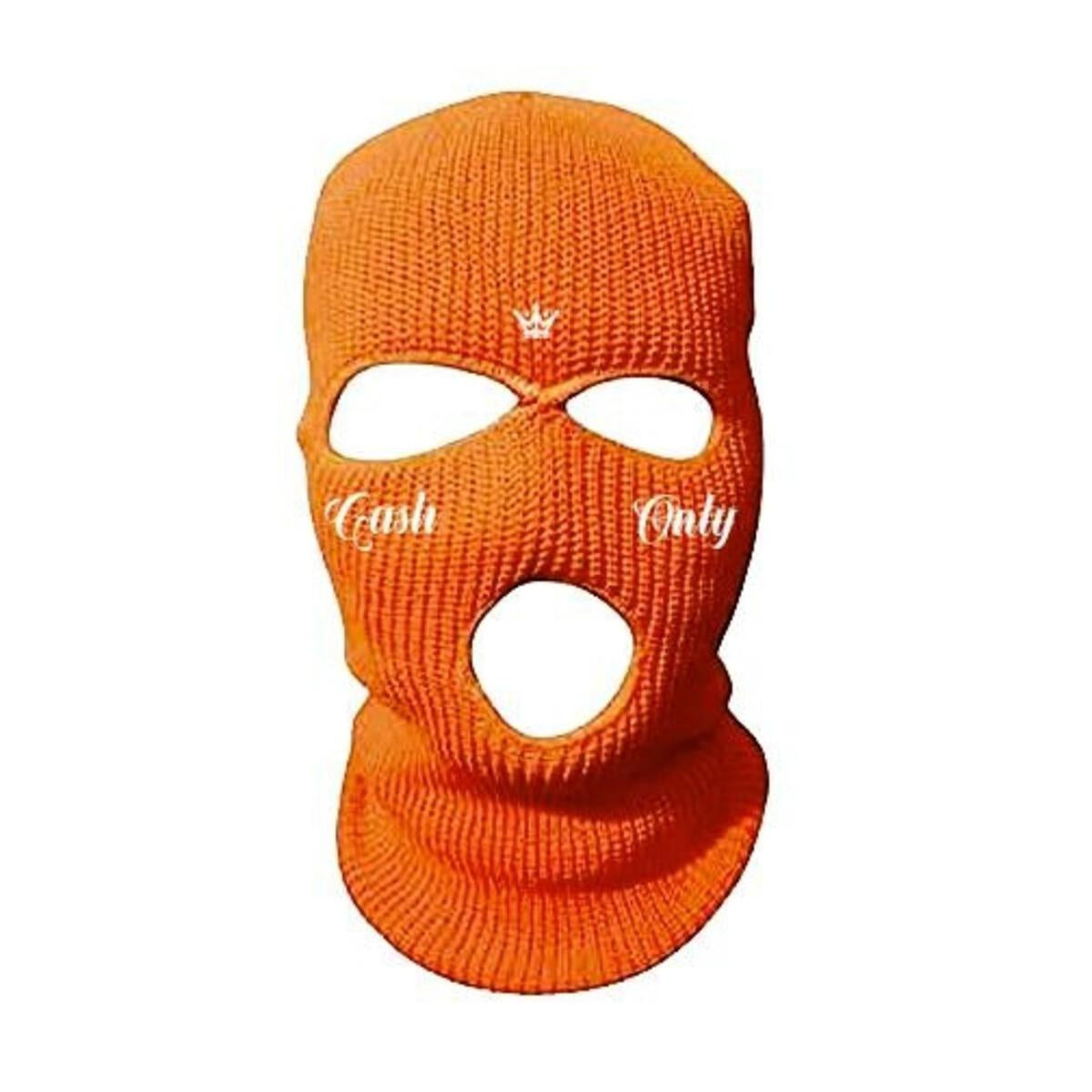 Mafioso Cash Only Orange Balaclava Ski Mask-Mens Beanies, Hats &amp; Snapback Caps-Scarlett Dawn