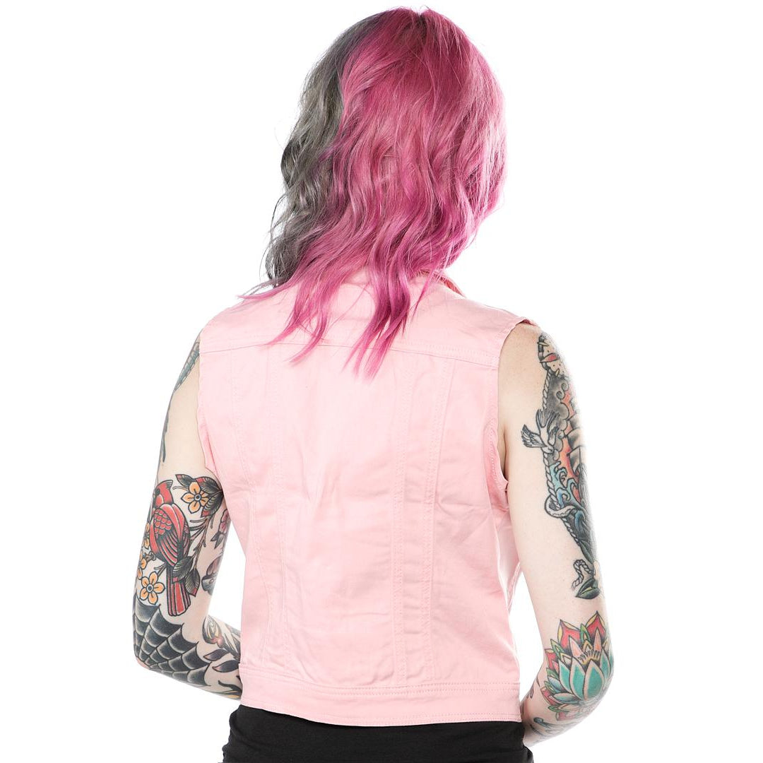 Pink Essential Womens Vest-Womens Coats, Jackets & Vests-Scarlett Dawn