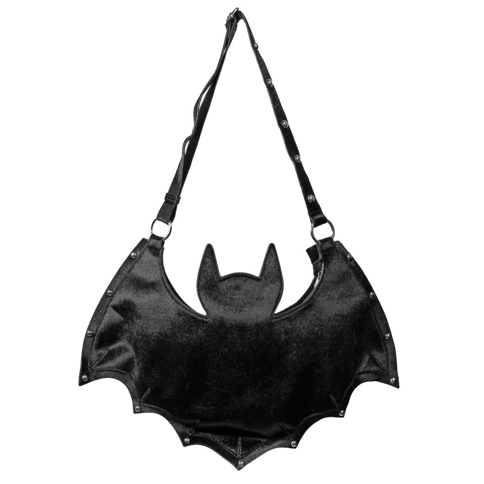 Studded Bat Handbag-Womens Handbags, Purses & Wallets-Scarlett Dawn