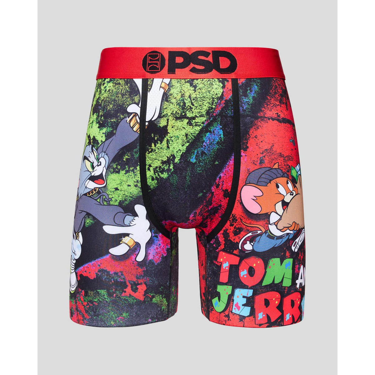 Tom &amp; Jerry Street Art Boxer Briefs-Mens Underwear-Scarlett Dawn