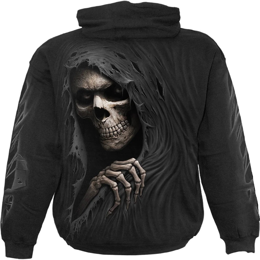Grim Ripper Mens Pullover Hoodie-Mens Jumpers, Hoodies & Long Sleeves-Scarlett Dawn