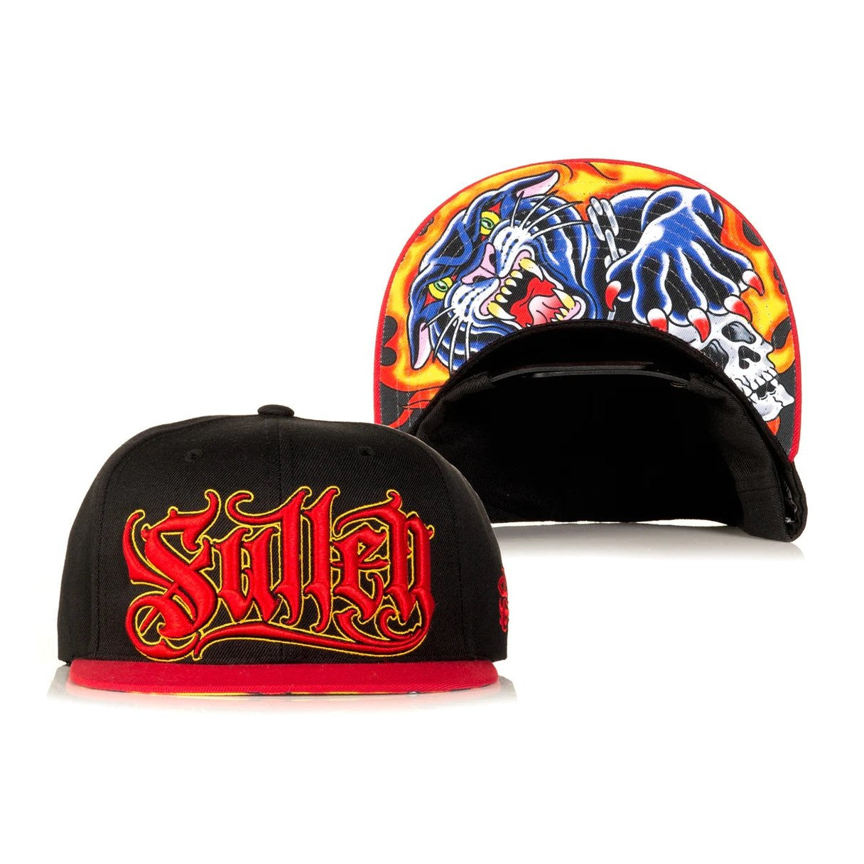 Lobo Snapback Cap-Mens Beanies, Hats & Snapback Caps-Scarlett Dawn