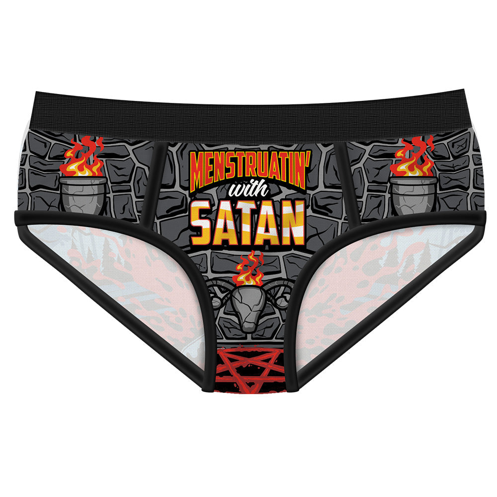 Menstruatin' With Satan Period Panties-Womens Underwear-Scarlett Dawn
