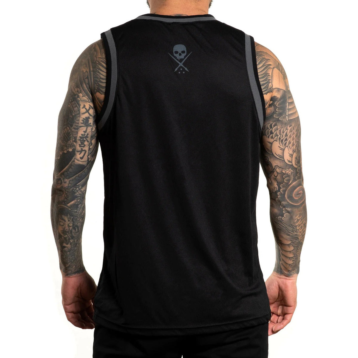 Rocker Jersey Black Premium Fit Mens Tank-Mens T-Shirts &amp; Tanks-Scarlett Dawn
