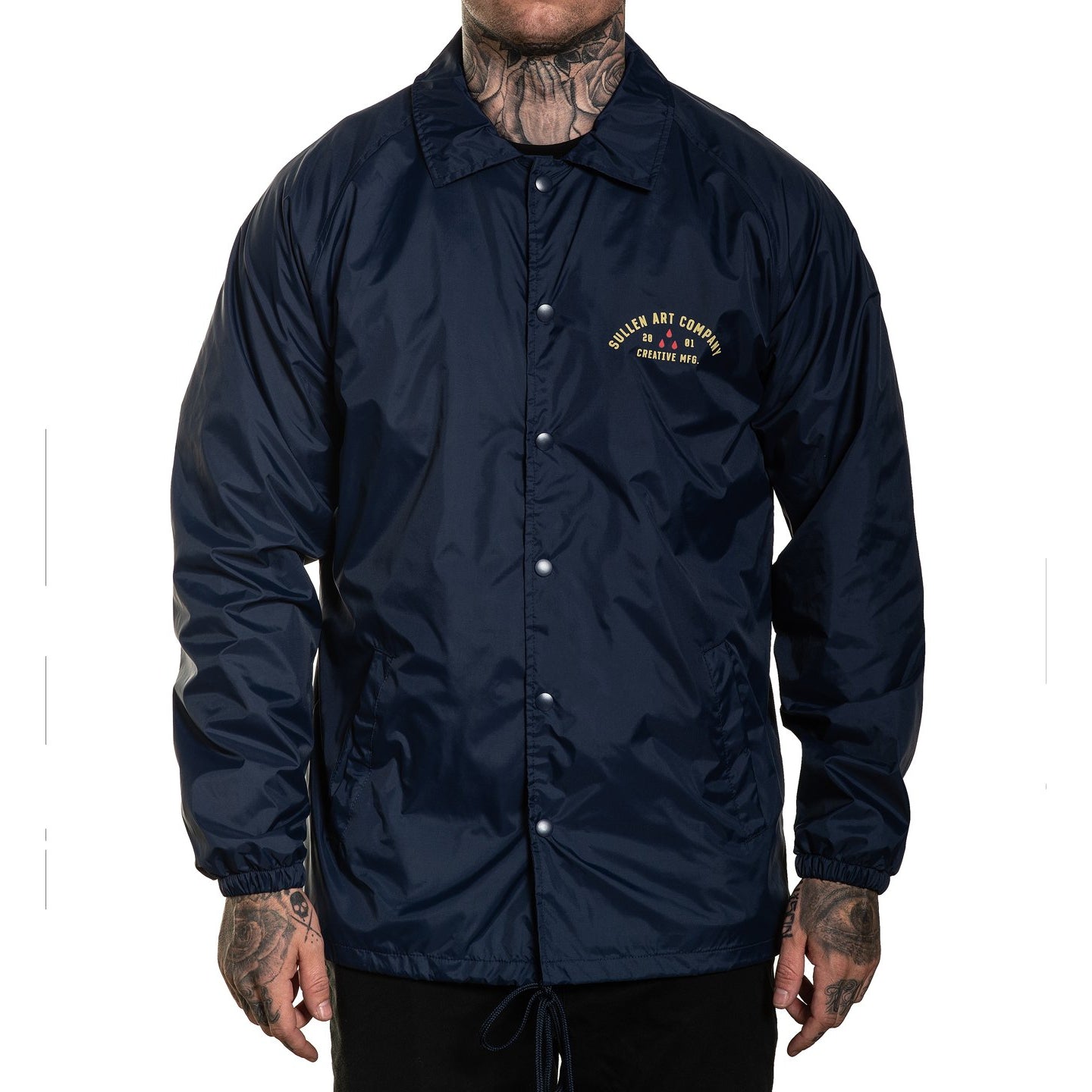 3 Drops Navy Mens Jacket-Mens Jumpers, Hoodies & Long Sleeves-Scarlett Dawn