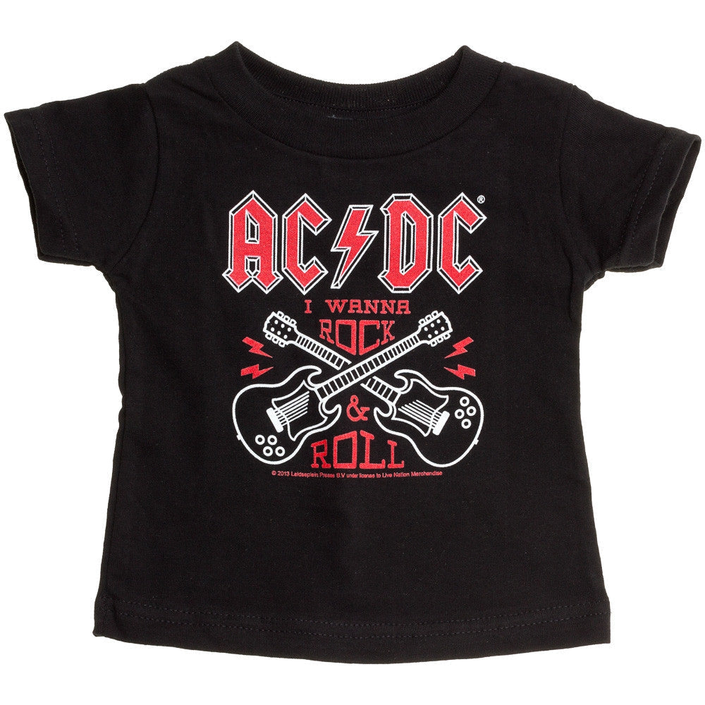AC/DC Rock N Roll Baby Boys T-Shirt-Baby, Toddler And Kids-Scarlett Dawn