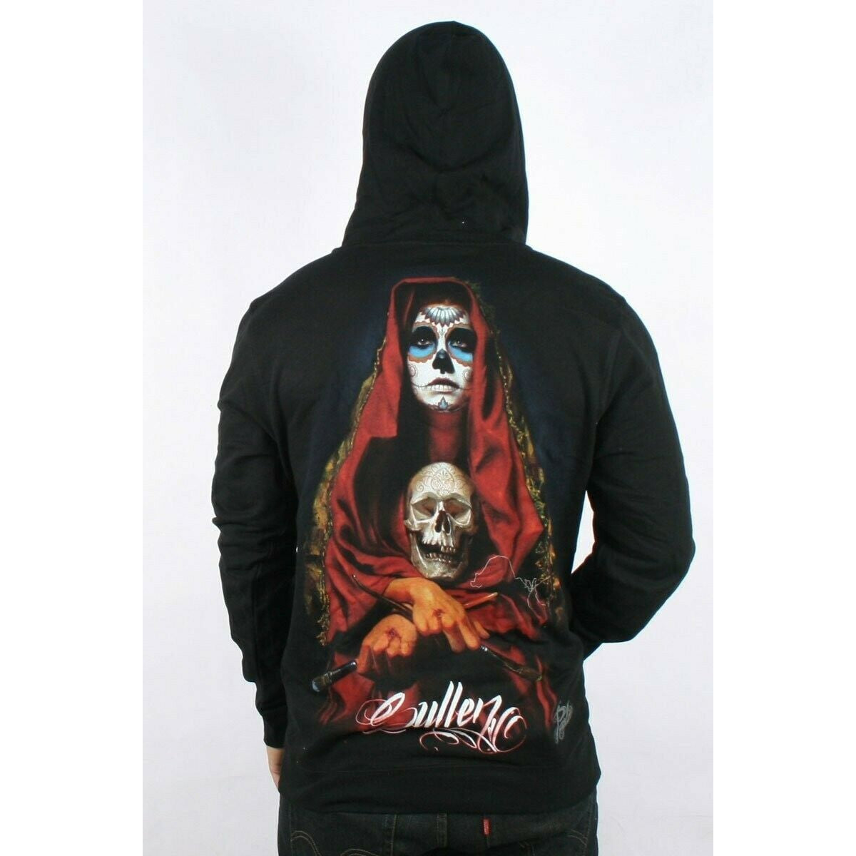 Acuna Badge Mens Zipped Hoodie-Mens Jumpers, Hoodies & Long Sleeves-Scarlett Dawn