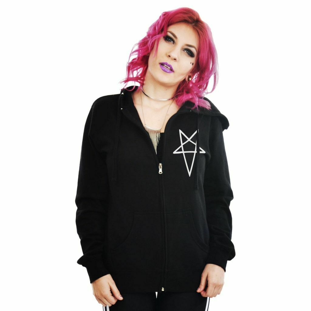 All Black Everything Zipped Hoodie-Womens Jumpers & Hoodies-Scarlett Dawn