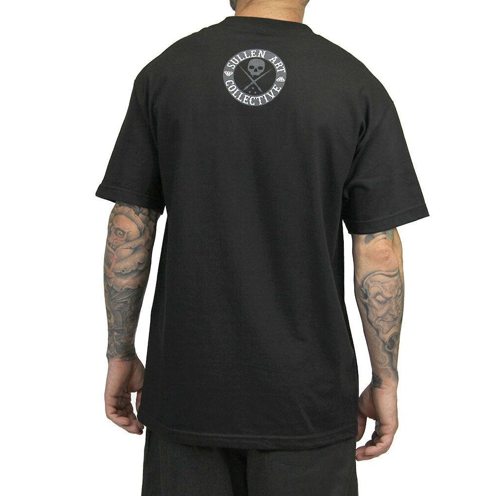 All Day Badge Black Grey Mens T-Shirt-Mens T-Shirts &amp; Tanks-Scarlett Dawn