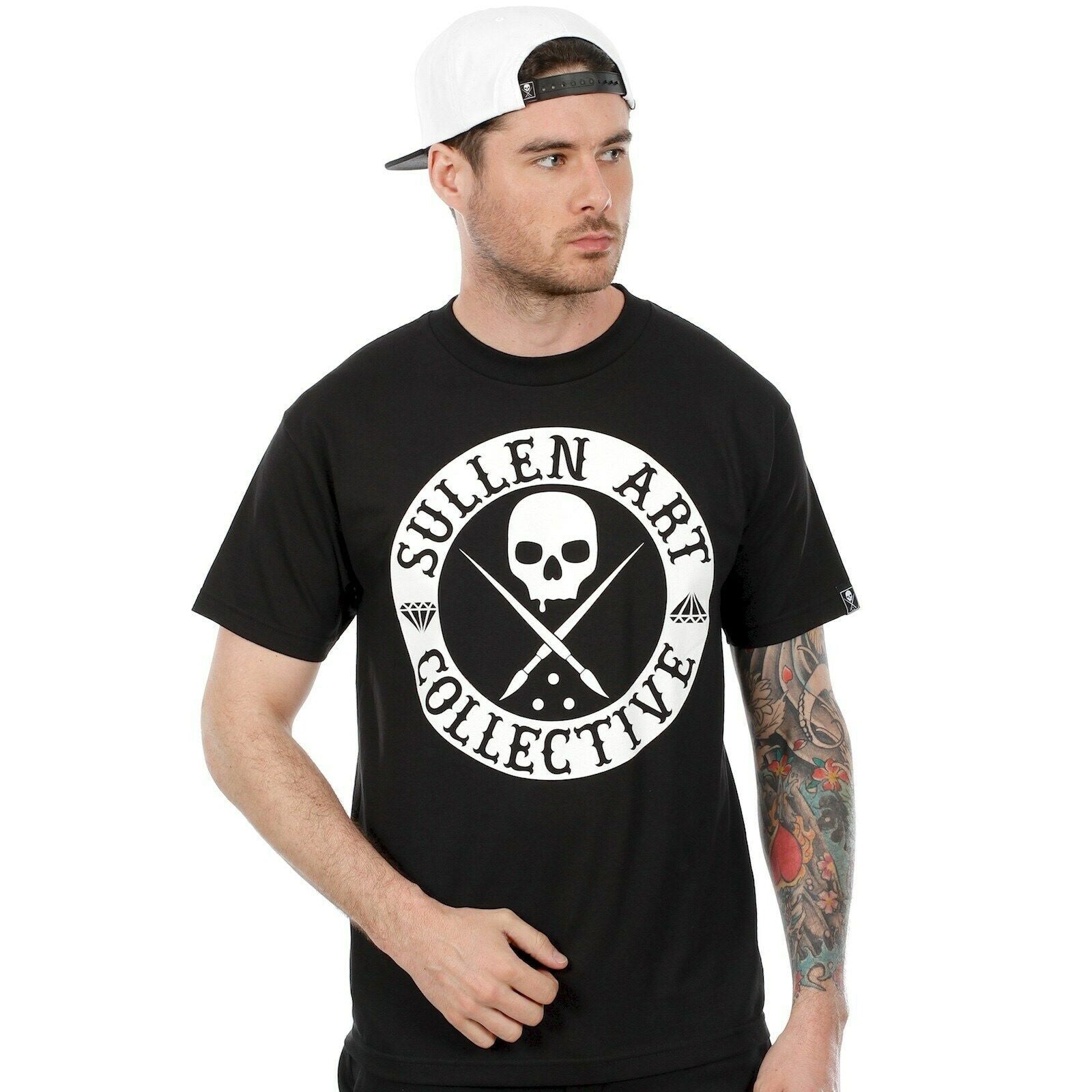 All Day Badge Black Mens T-Shirt-Mens T-Shirts & Tanks-Scarlett Dawn