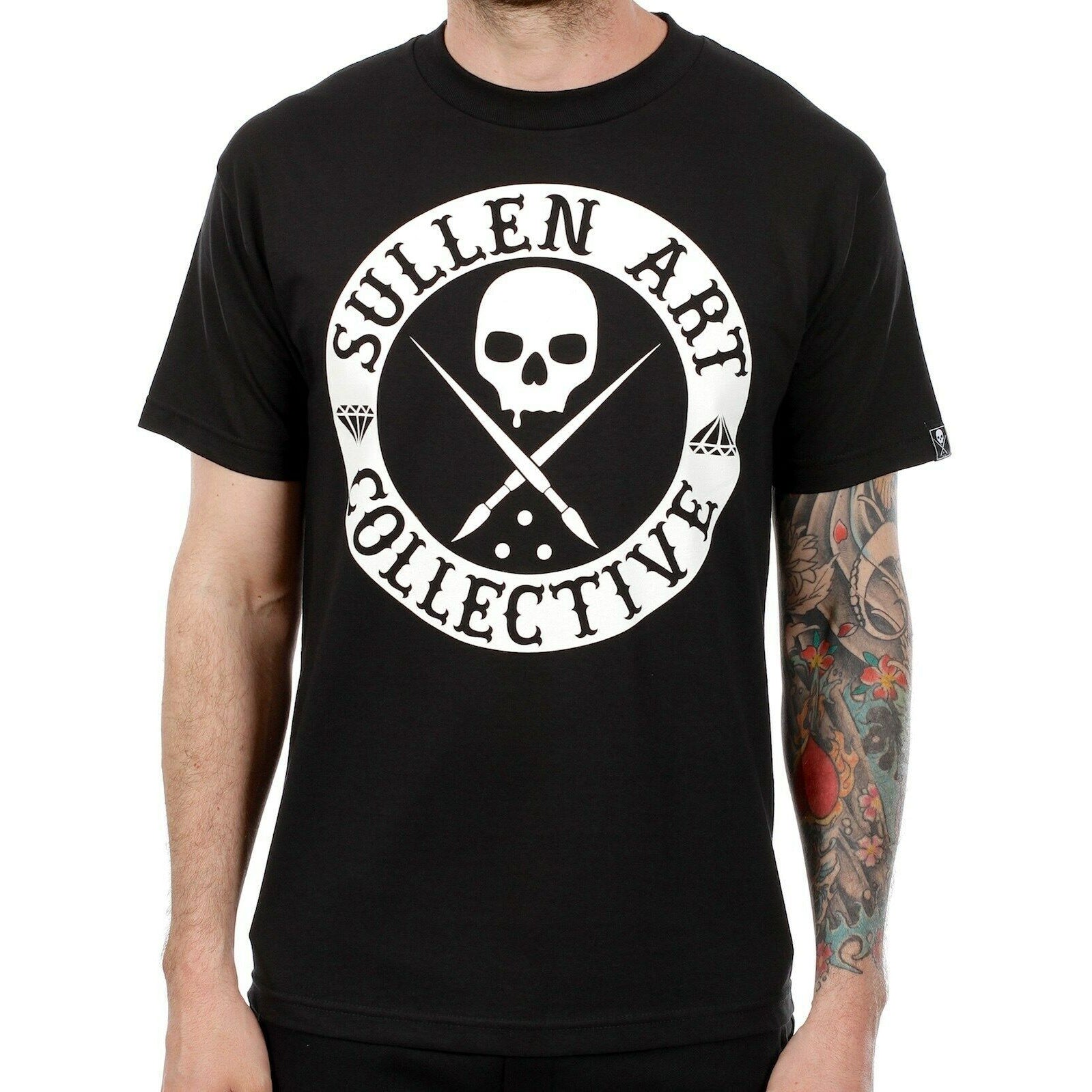 All Day Badge Black Mens T-Shirt-Mens T-Shirts & Tanks-Scarlett Dawn