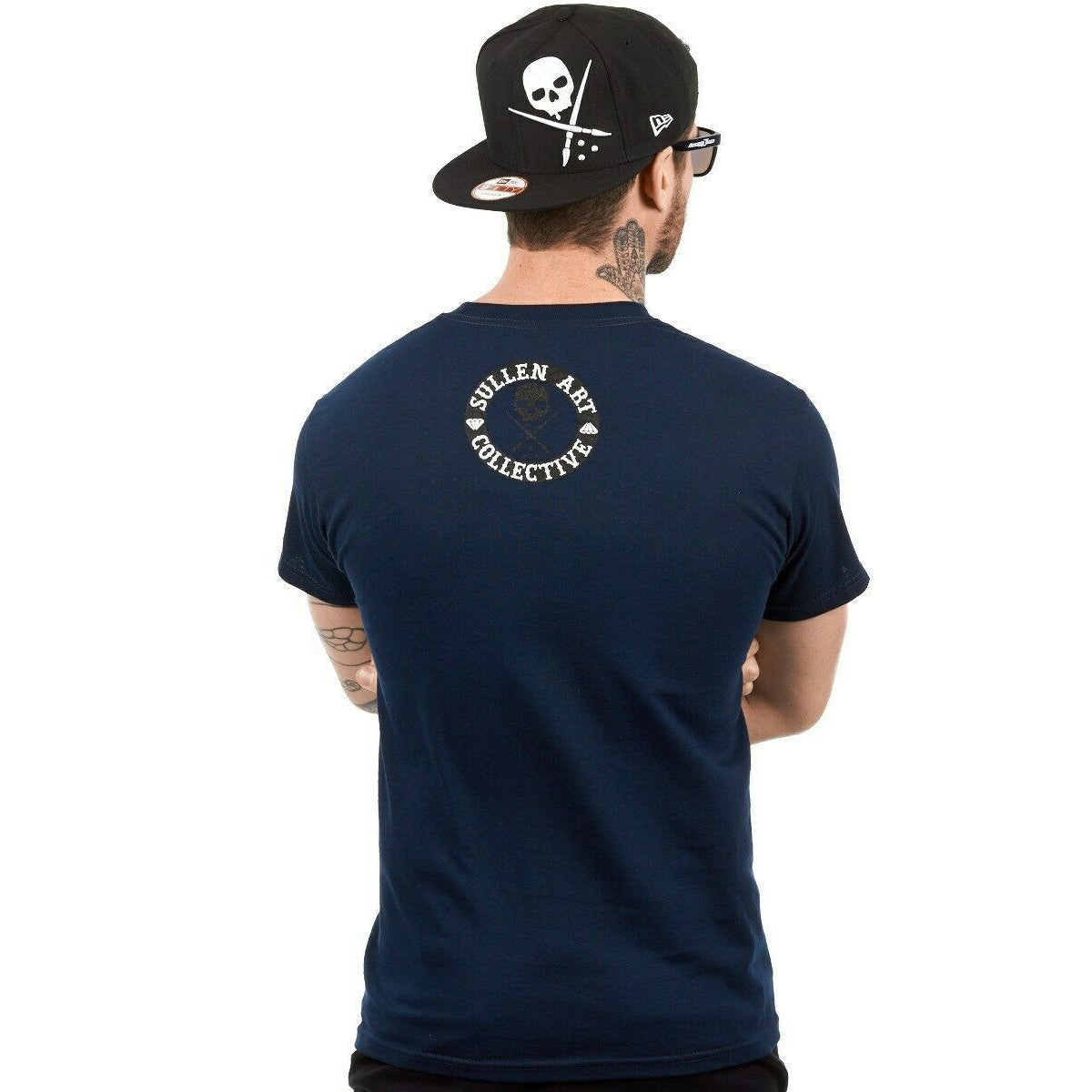 All Day Badge Navy Mens T-Shirt-Mens T-Shirts & Tanks-Scarlett Dawn