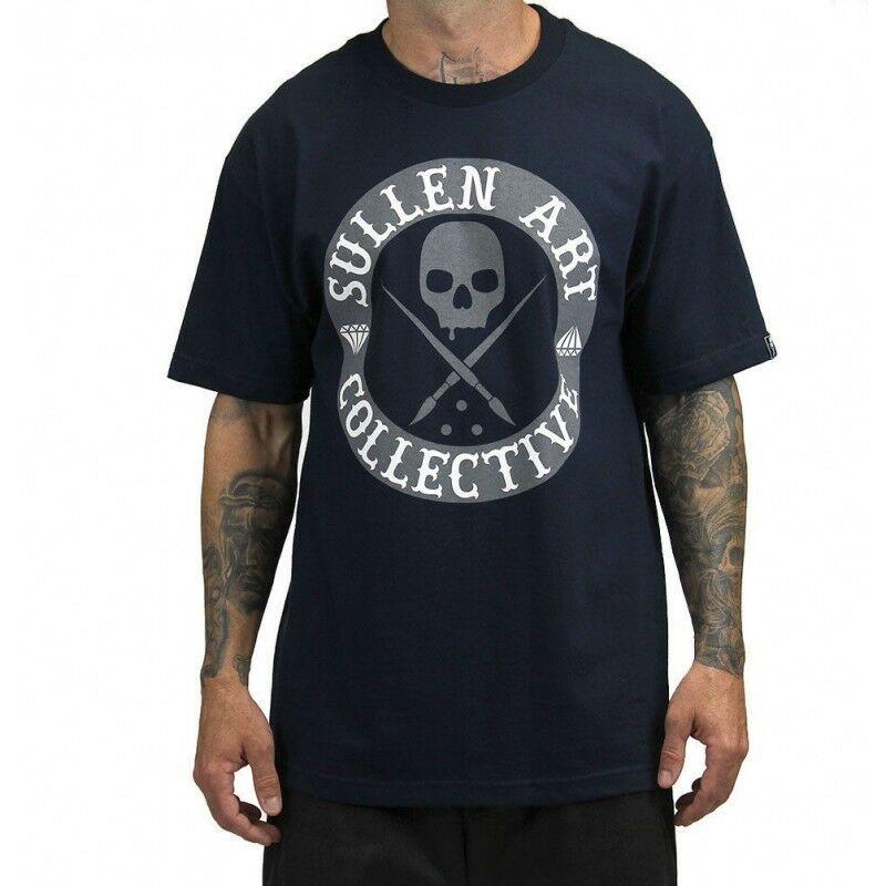 All Day Badge Navy White Standard Fit Mens T-Shirt-Mens T-Shirts & Tanks-Scarlett Dawn