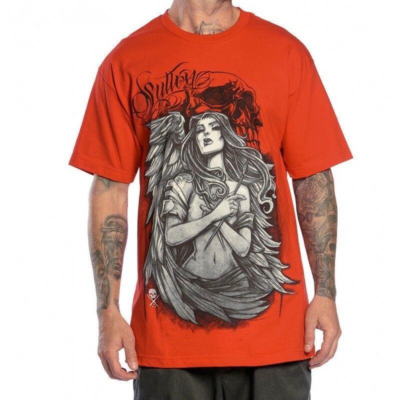 Angel Brush Mens Red T-Shirt-Mens T-Shirts & Tanks-Scarlett Dawn