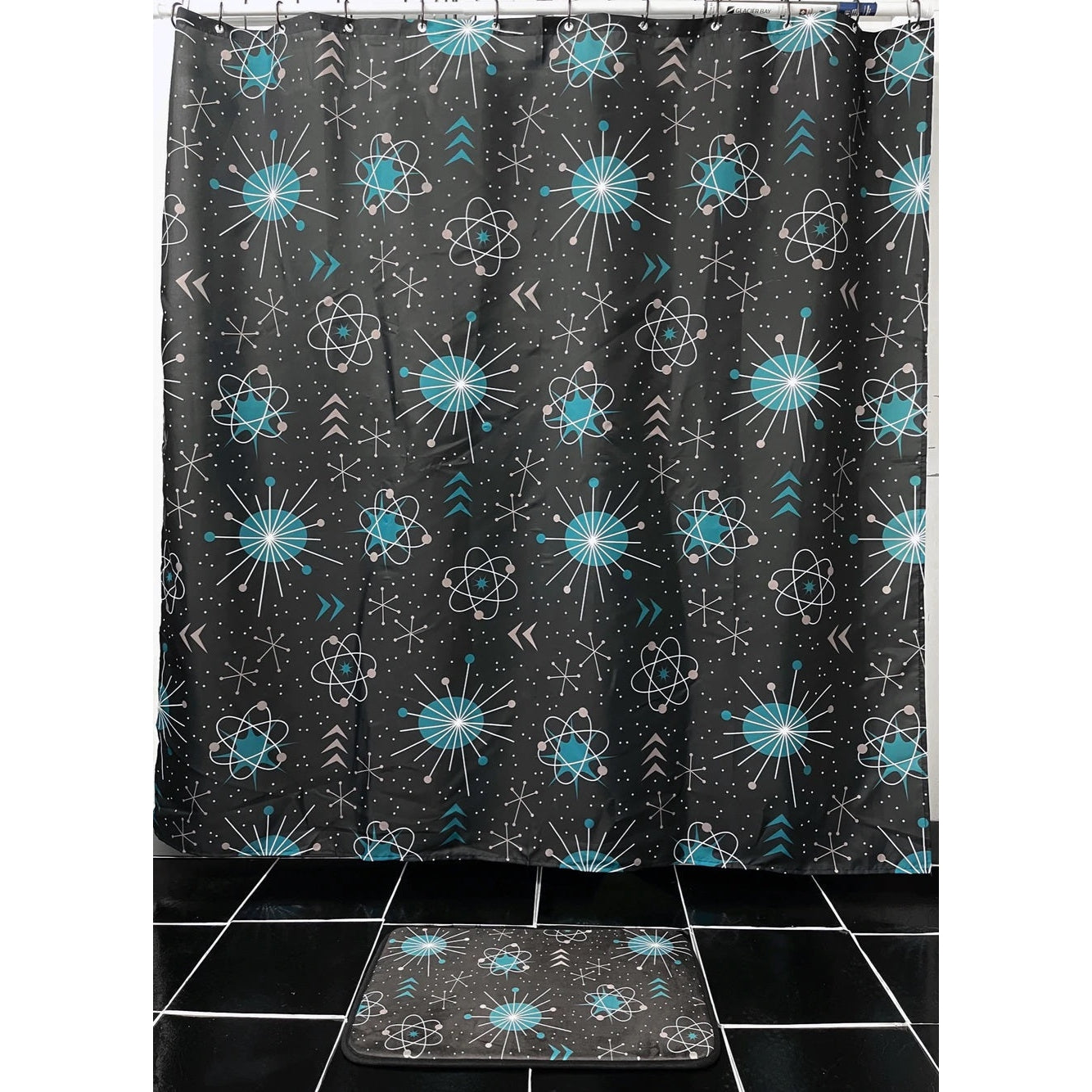 Atomica Shower Curtain-Shower Curtains-Scarlett Dawn