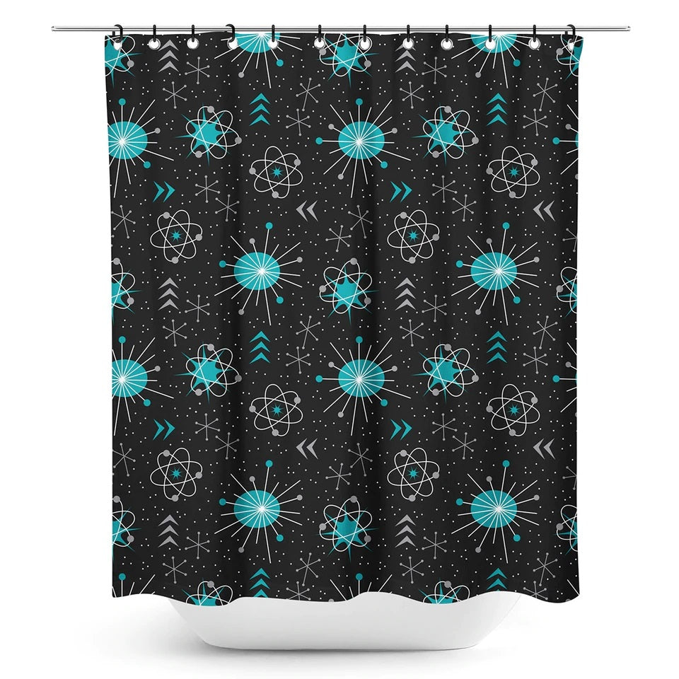 Atomica Shower Curtain-Shower Curtains-Scarlett Dawn