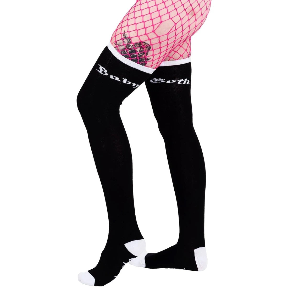 Baby Goth Thigh High Socks-Womens Socks-Scarlett Dawn