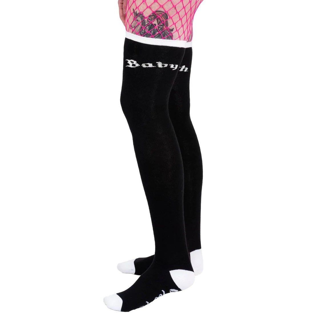 Baby Goth Thigh High Socks-Womens Socks-Scarlett Dawn