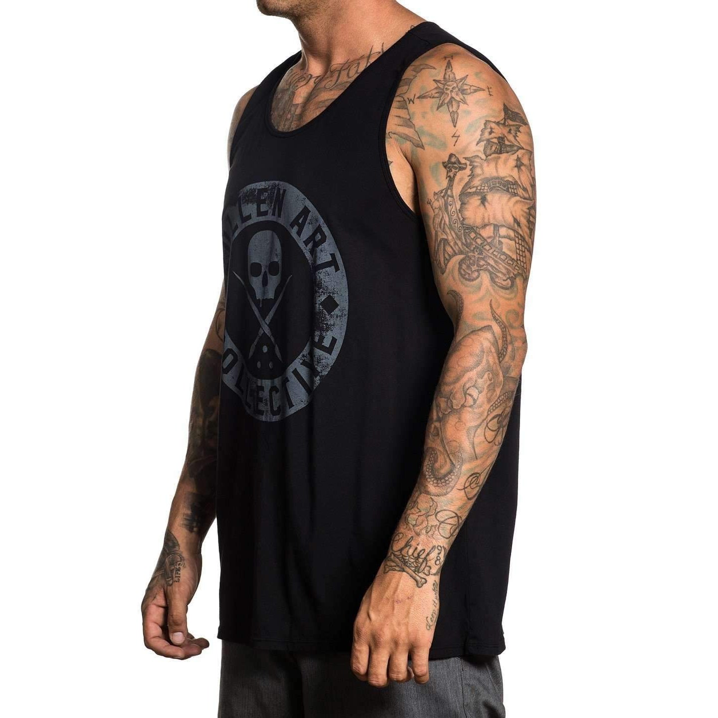 Badge Of Honor Premium Fit Mens Tank-Mens T-Shirts & Tanks-Scarlett Dawn