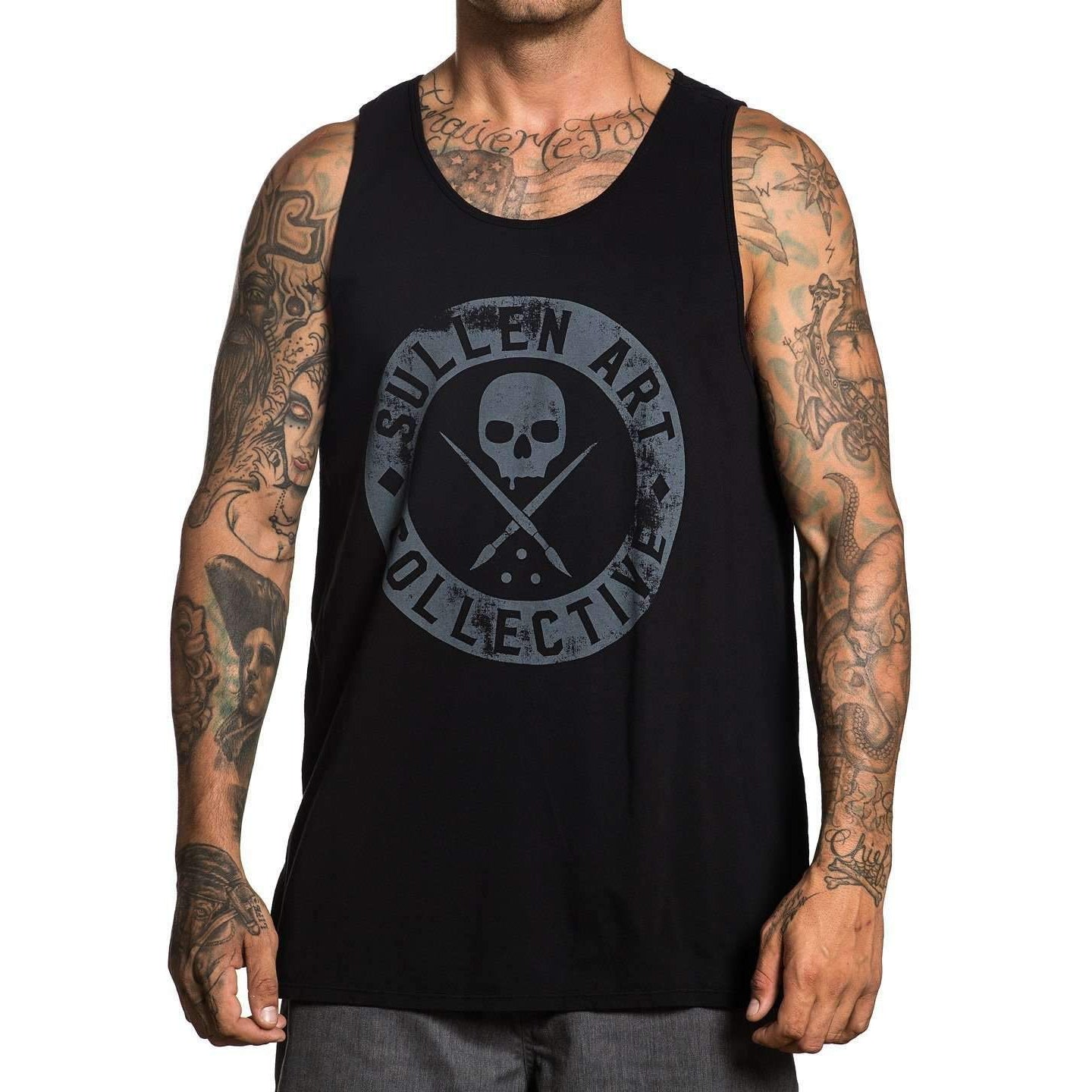 Badge Of Honor Premium Fit Mens Tank-Mens T-Shirts & Tanks-Scarlett Dawn