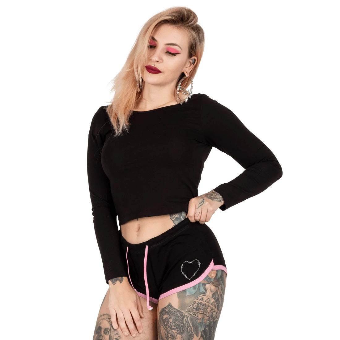 Barbed Heart Of Fire Womens Dolphin Hot Shorts-Womens Shorts & Skirts-Scarlett Dawn