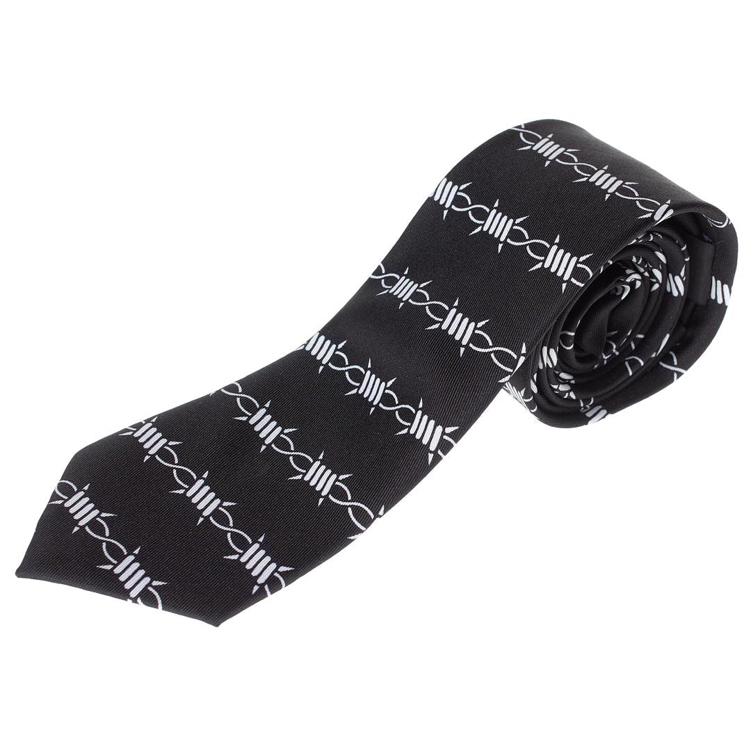 Barbed Wire Mens Tie-Mens Ties-Scarlett Dawn