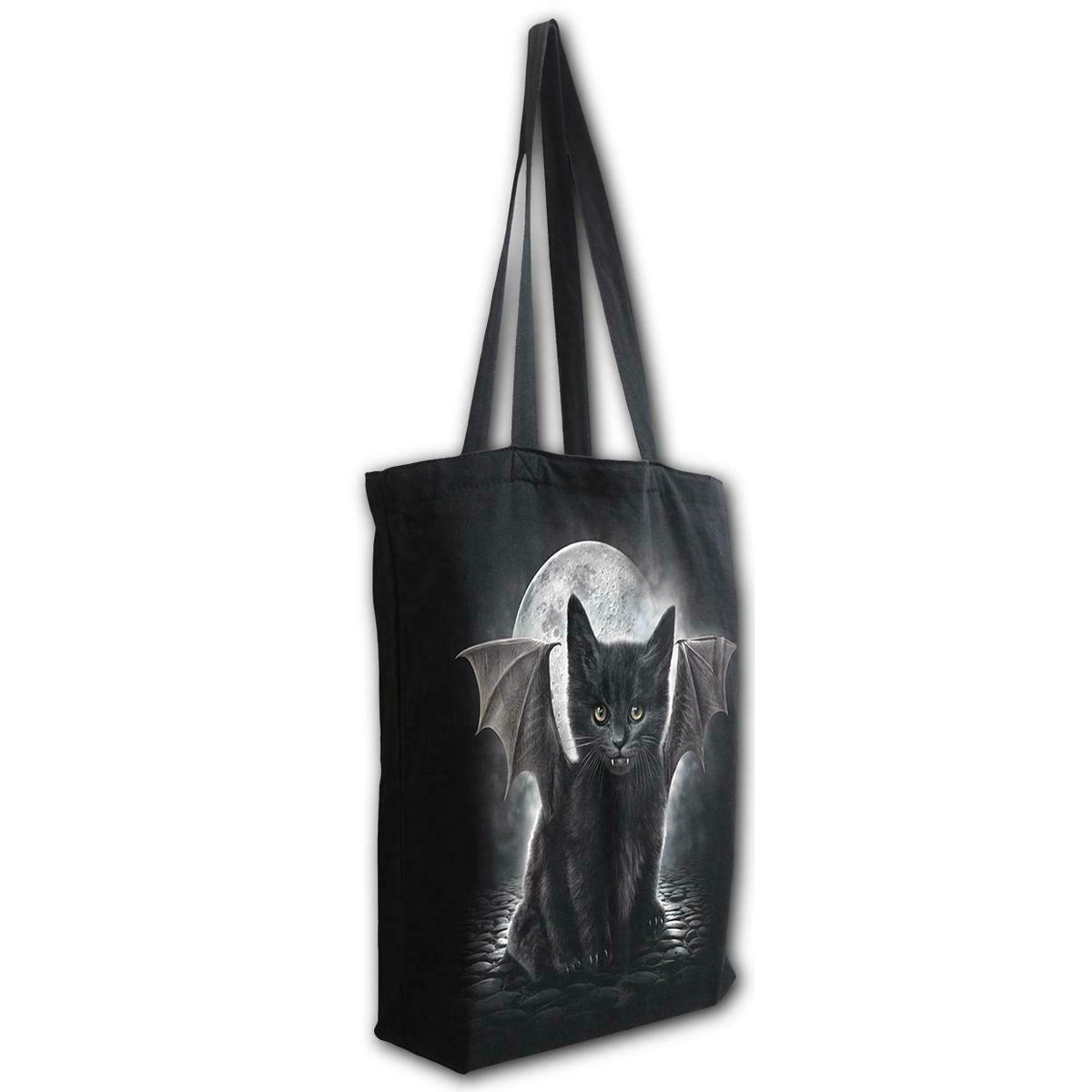 BAT CAT Bag 4 Life Canvas Long Handle Tote Bag-Womens Handbags, Purses &amp; Wallets-Scarlett Dawn