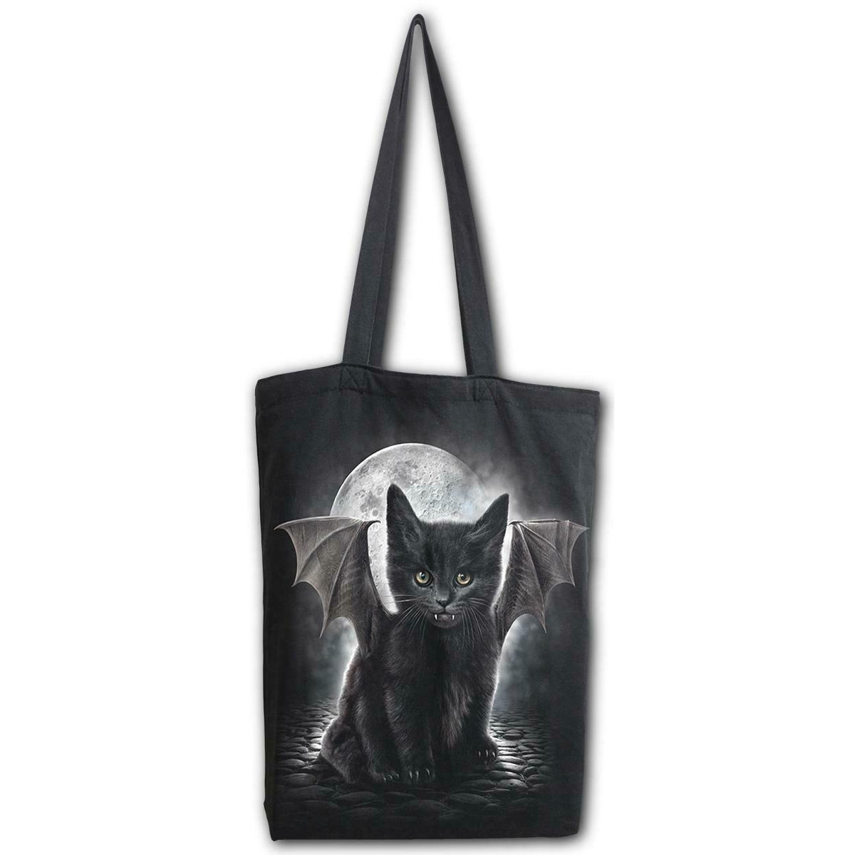 BAT CAT Bag 4 Life Canvas Long Handle Tote Bag-Womens Handbags, Purses &amp; Wallets-Scarlett Dawn