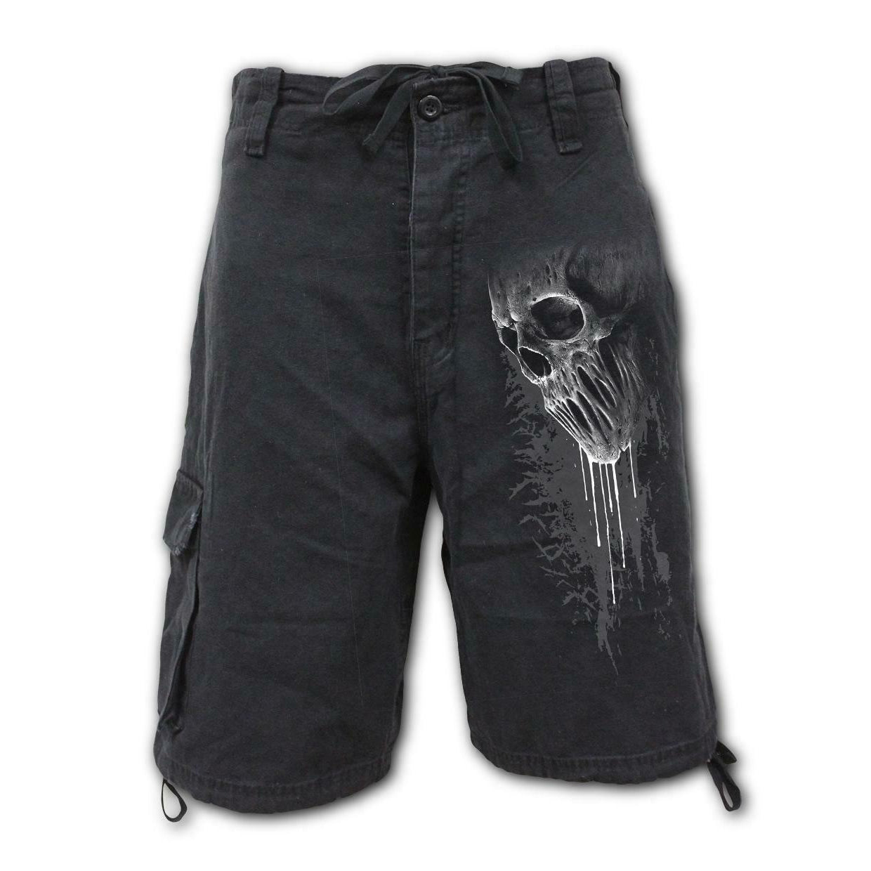 Bat Curse Mens Black Cargo Shorts-Mens Shorts & Pants-Scarlett Dawn