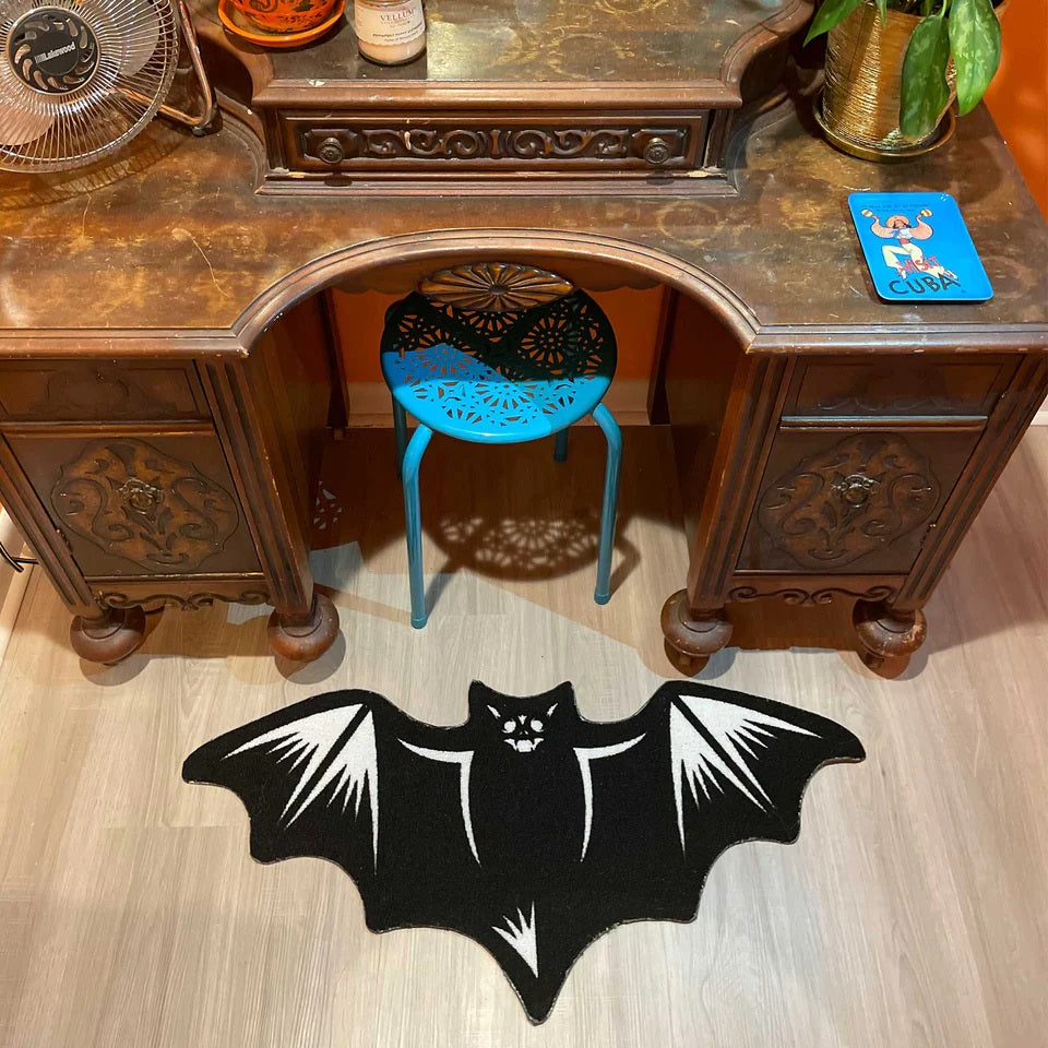 Bat Floor Rug-Rugs & Mats-Scarlett Dawn