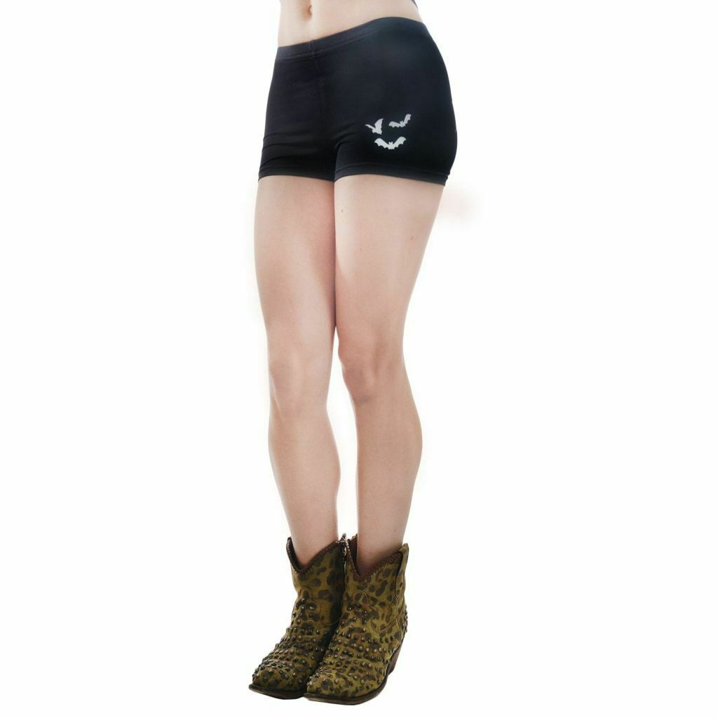 Bats and Spider Webs Hades Womens Hot Shorts-Womens Shorts & Skirts-Scarlett Dawn
