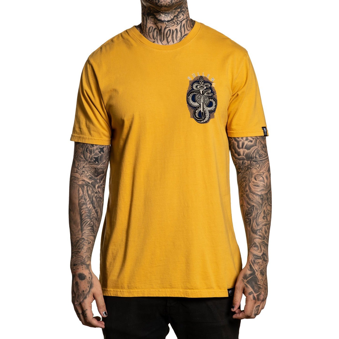 Beware Mustard Premium Fit Mens T-Shirt-Mens T-Shirts & Tanks-Scarlett Dawn