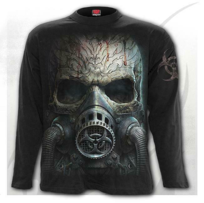 Bio Skull Long Sleeve Shirt-Mens Jumpers, Hoodies & Long Sleeves-Scarlett Dawn