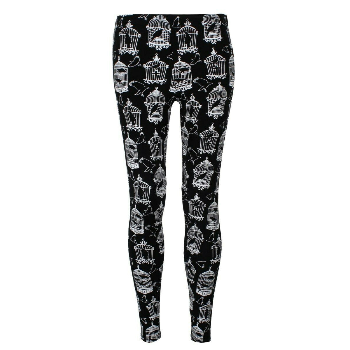 Bird And Cage Womens Leggings-Womens Leggings & Pants-Scarlett Dawn