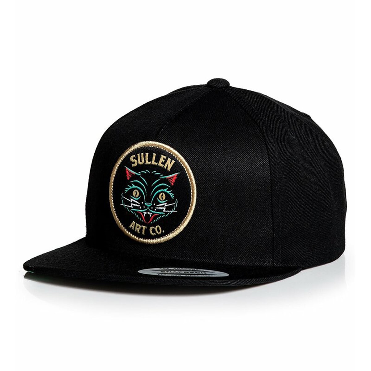 Black Cat Snapback Cap-Mens Beanies, Hats & Snapback Caps-Scarlett Dawn