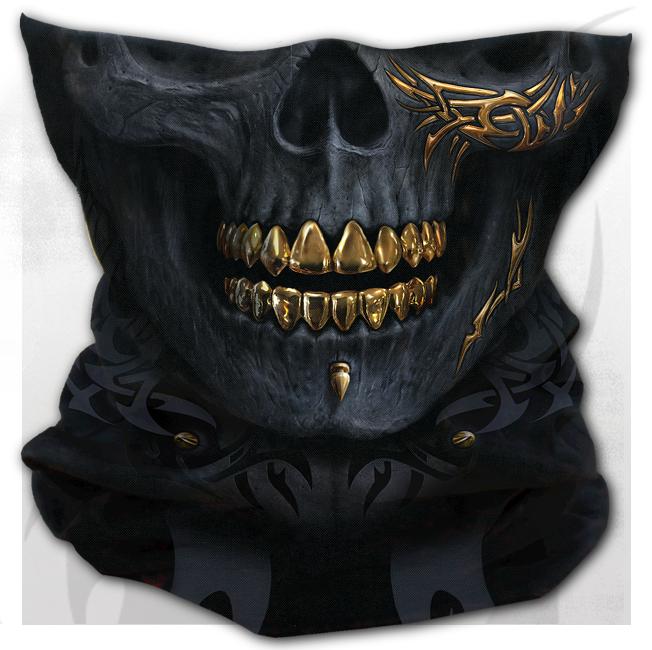 Black Gold Face Wrap-Bandanas & Face Wraps-Scarlett Dawn