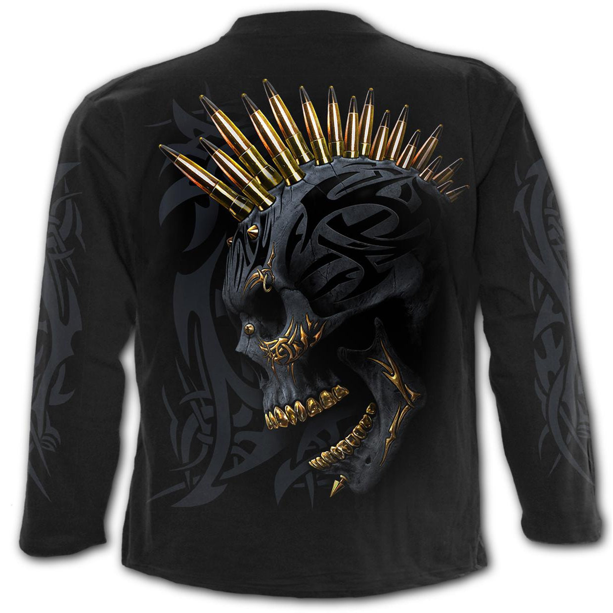 Black Gold Long Sleeve Shirt-Mens Jumpers, Hoodies & Long Sleeves-Scarlett Dawn