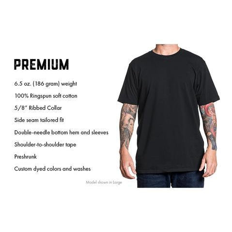 Black Heart Premium Fit Mens T-Shirt-Mens T-Shirts &amp; Tanks-Scarlett Dawn