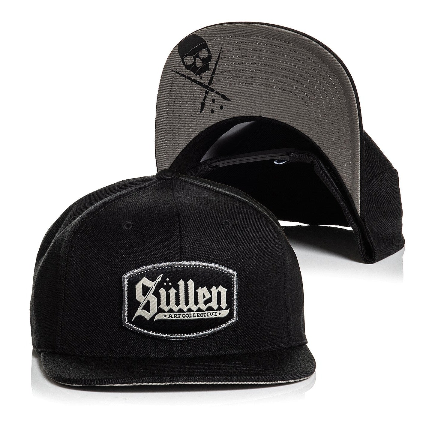 Blaq Letter Black Grey Snapback Cap-Mens Beanies, Hats & Snapback Caps-Scarlett Dawn