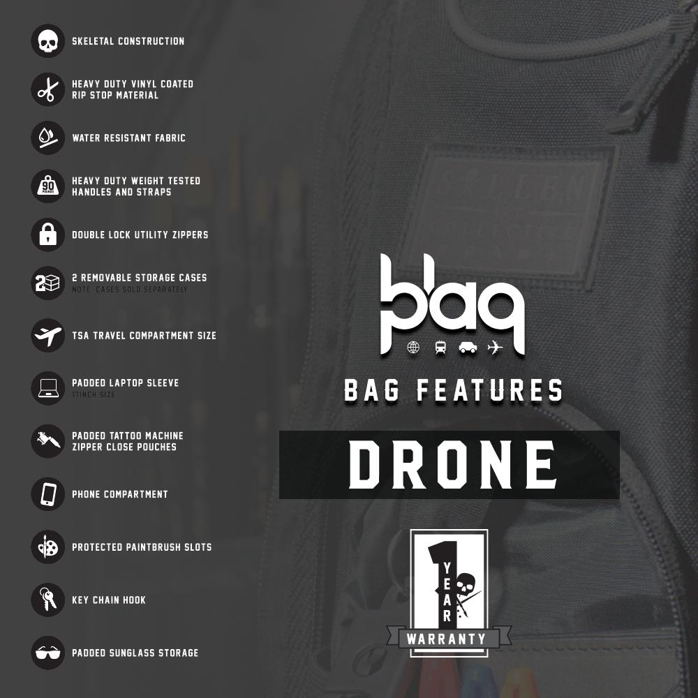 BLAQ PAQ Drone Tattooist Backpack-Mens Bags &amp; Wallets-Scarlett Dawn