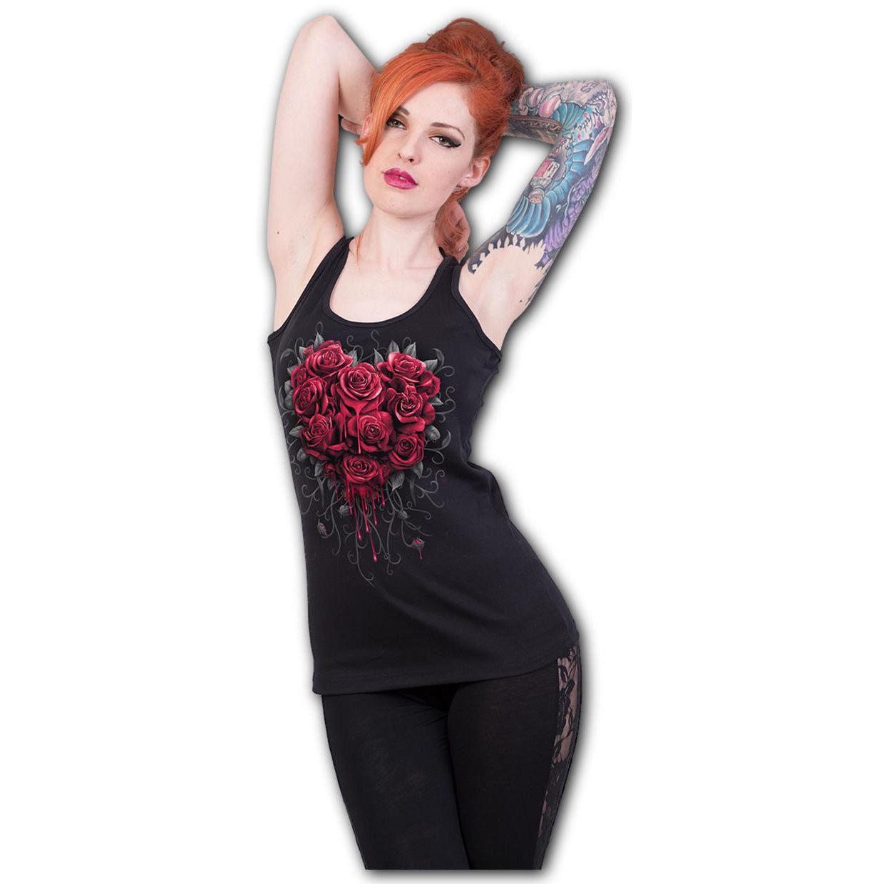 Bleeding Heart Razor Back Womens Top-Womens Tops-Scarlett Dawn