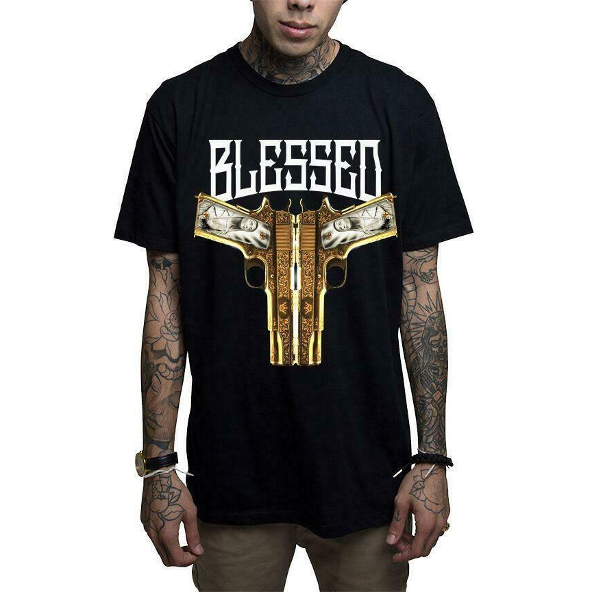 Blessed Black Mens T-Shirt-Mens T-Shirts & Tanks-Scarlett Dawn