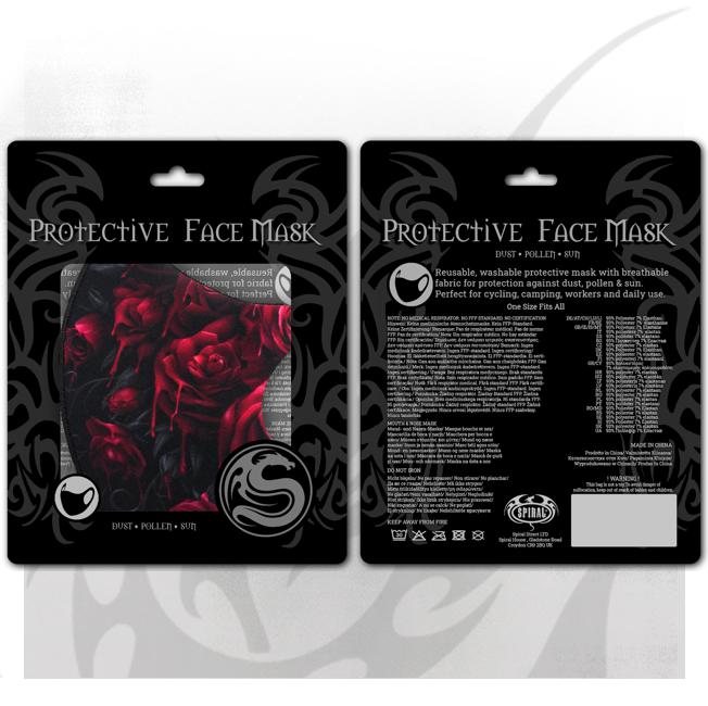 Blood Rose Face Mask-Face Masks &amp; Wraps-Scarlett Dawn