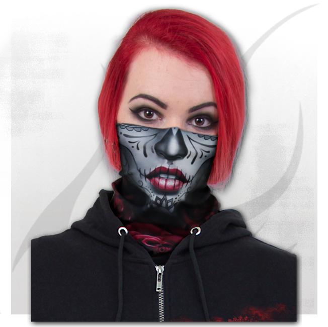 Blood Rose Face Wrap-Bandanas & Face Wraps-Scarlett Dawn