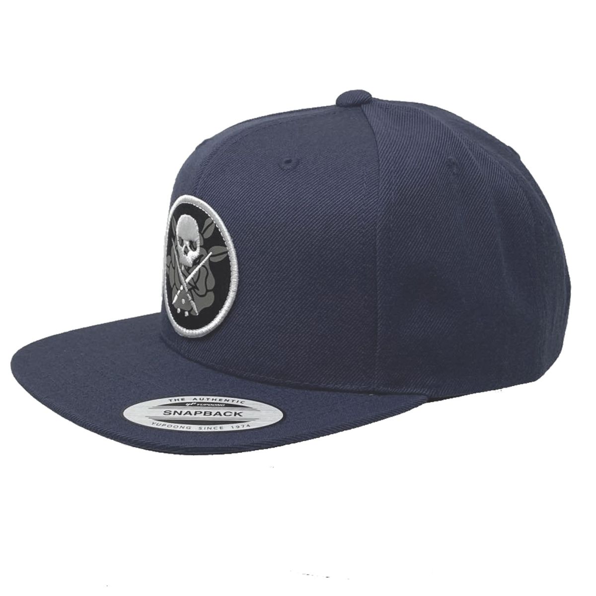 Bloom Navy Snapback Cap-Mens Beanies, Hats &amp; Snapback Caps-Scarlett Dawn